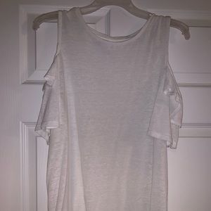 3/4 sleeve cold shoulder top